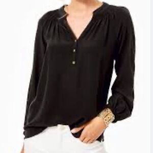 Lilly Pulitzer Black Blouse